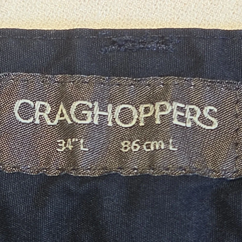 Craghoppers Cargo Hiking Pants Men's 34L Navy Blue Outdoor Travel Utility Pants